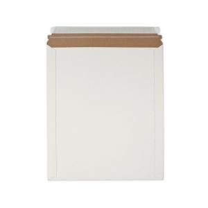 Plain White 12.75 in. x 15 in. White Paperboard Stay Flat Mailers with Adhesive Easy Close Strip 100/Case MJ 6