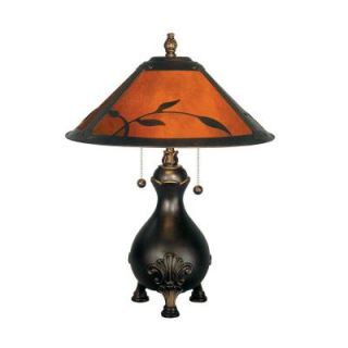 Dale Tiffany 22 in. Amber Mica Leaves Table Lamp TT90193