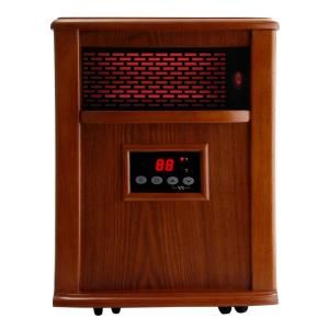 American Comfort 500 Watt Portable Infrared Electric Heater Solid wood construction   Tuscan ACW0032WT