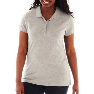 ARIZONA Short Sleeve Polo Shirt   Plus, Grey