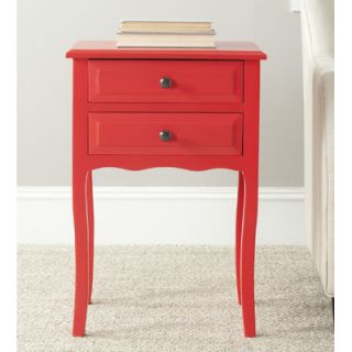 Safavieh Colin 2 Drawer Nightstand AMH6576 Finish Red