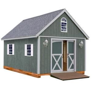 Best Barns Belmont 12 ft. x 16 ft. Wood Storage Shed with Three Windows Ramp and Floor included belmont_1216p