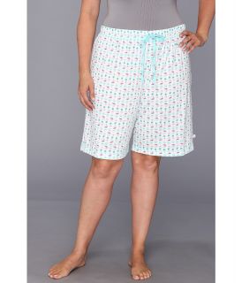 Karen Neuburger Plus Size Pool Party knCool Bermuda Short Womens Pajama (White)