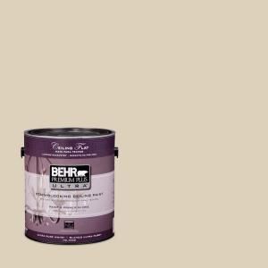 BEHR Premium Plus Ultra 1 Gal. No.UL160 14 Ceiling Tinted to Natural Almond Interior Paint 555801