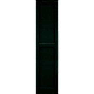 Winworks Wood Composite 15 in. x 62 in. Contemporary Flat Panel Shutters Pair #654 Rookwood Shutter Green 61562654