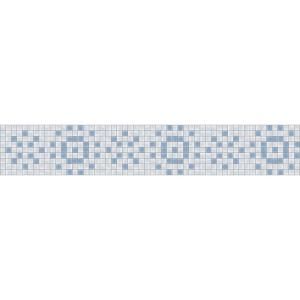 Mosaic Loft Jubilation Cool Border 117.5 in. x 4 in. Glass Wall and Light Residential Floor Mosaic Tile 073 0201