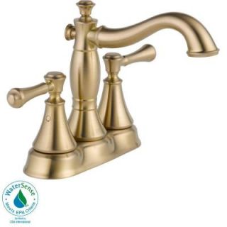 Delta Cassidy 4 in. 2 Handle High Arc Bathroom Faucet in Champagne Bronze 2597LF CZMPU