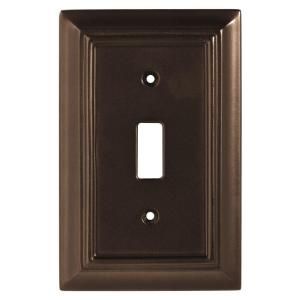 Liberty Architectural MDF 1 Gang Toggle Switch Wall Plate   Espresso 126342