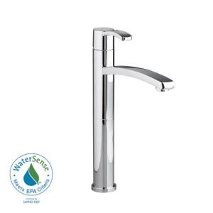 American Standard Berwick Single Hole 1 Handle Low Arc Bathroom Vessel Faucet Less Drain in Polished Chrome 7430.151.002