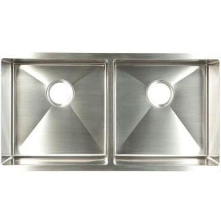 FrankeUSA Undermount Stainless Steel 35x18x9 Double Bowl Kitchen Sink UDTD32/10