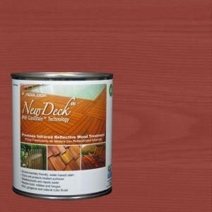 NewDeck 1 qt. Premium Infrared Reflective Redwood Exterior and Interior Wood Stain Treatment 1QNDCS401