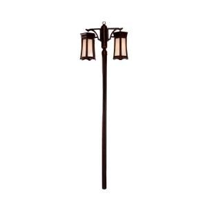 Acclaim Lighting Milano Collection Post Mount 2 Light Outdoor Black Coral Light Fixture DISCONTINUED 1267BC
