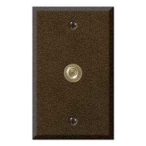 Creative Accents 1 Gang Toggle Steel Video Connector Decorative Wall Plate   Textured Bronze 9TBZ109VC