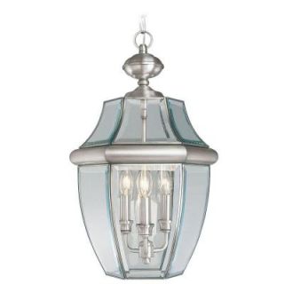 Filament Design 3 Light Outdoor Pendant with a Brushed Nickel Finish CLI MEN2355 91