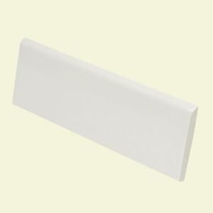 U.S. Ceramic Tile Color Collection Matte Snow White 2 in. x 6 in. Ceramic Surface Bullnose Wall Tile U272 S4269