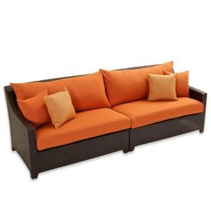 RST Outdoor Deco Patio Sofa with Tikka Orange Cushions OP PESOF TKA K