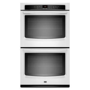 Maytag 27 in. Double Electric Wall Oven Self Cleaning in White MEW7627AW