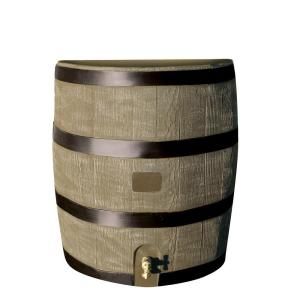 35 gal. Round Rain Barrel with Deco Planter 55130002005681