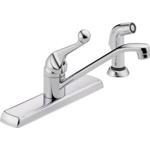 Delta Classic Single Handle Side Sprayer Kitchen Faucet in Chrome 420LF