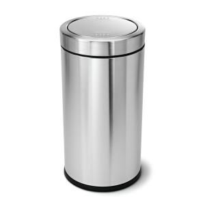 simplehuman 55 Liter Brushed Stainless Steel Swing Top Trash Can CW1442
