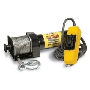 Superwinch AC1500 115 Volt AC Industrial Winch with Free Spooling Clutch and 6 ft. Remote 1715000