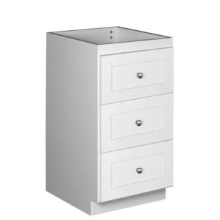 Simplicity by Strasser Shaker 18 in. W x 21 in. D x 34 1/2 in. H Door Style Drawer Vanity Cabinet Bank Only in Satin White 01.172.2