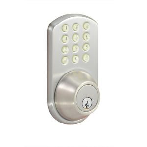 Morning Industry Single Cylinder Satin Nickel Electronic Touch Pad Deadbolt HF 01SN