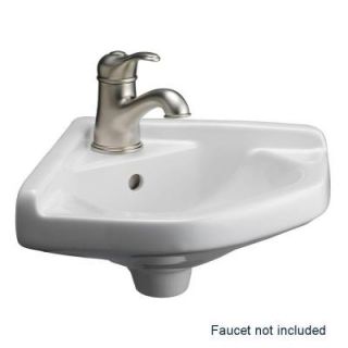 Barclay Products Corner Wall Mount Bathroom Sink in White 4 750WH