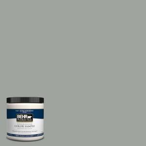 BEHR Premium Plus 8 oz. #710F 4 Sage Gray Interior/Exterior Paint Sample 710F 4PP