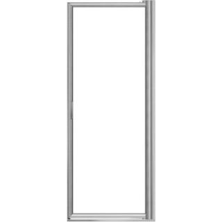 Basco Deluxe 33 1/8 in. to 34 7/8 in. x 67 in. Clear Framed Pivot Shower Door in Silver 200 8CL