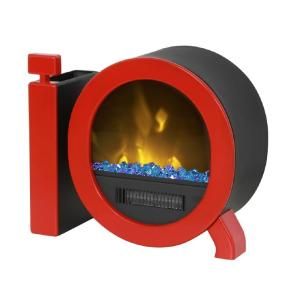 Muskoka IQ 14 in. Personal Desktop Electric Fireplace in Gloss Red IQ GR