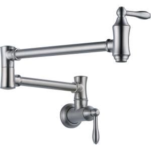 Delta Traditional Wall Mounted Potfiller in Arctic Stainless 1177LF AR
