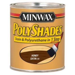 Minwax 8 oz. PolyShades Honey Satin Stain and Polyurethane in 1 Step 213964444