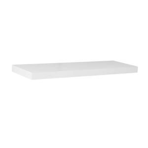 Home Decorators Collection 23.6 in. x 7.75 in. x 1.25 in. White Slim Floating Shelf 9084646