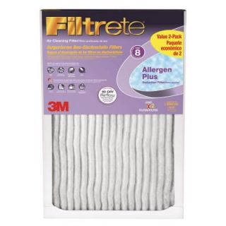 Filtrete 16 in. x 20 in. x 1 in. Allergen Pleated FPR 8 Air Filter (2 Packs, Case of 6) DISCONTINUED 3M333267