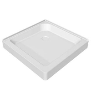 MAAX 32 in. x 32 in. Double Threshold Shower Base in White 105053 000 001 000