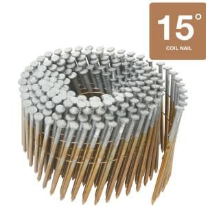 Hitachi 2 3/8 in. x 0.113 in. Full Round Head Smooth Shank Brite Basic Wire Coil Framing Nails (5,000 Pack) 12221