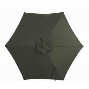 Hampton Bay 7 1/2 ft. Push Up Patio Umbrella in Hunter Green UCS00401C GRN