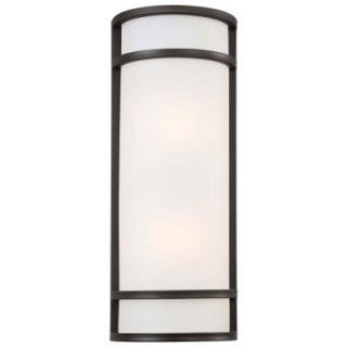 the great outdoors by Minka Lavery Wall Mount 2 Light Outdoor Oil Rubbed Bronze Lantern 9803 143