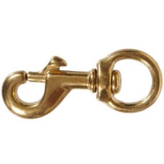The Hillman Group 3/4 x 3 1/8 in. Bolt Snap with Round Swivel Eye in Solid Brass (10 Pack) 321490.0