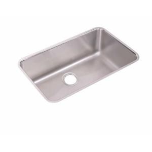 Elkay Lustertone Undermount Stainless Steel 30.5x18.5x10 0 Hole Single Bowl Kitchen Sink in Satin ELUH281610