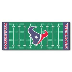 FANMATS Houston Texans 2 ft. 6 in. x 6 ft. Football Field Runner Rug 7353