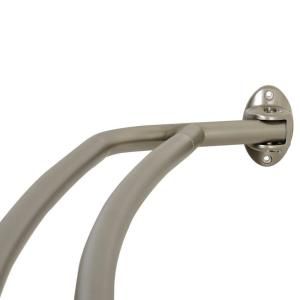 Glacier Bay 72 in. Double Curved Shower Rod in Brushed Nickel 35604BNHD