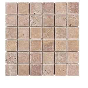 Jeffrey Court Noce 12 in. x 12 in. x 8 mm Travertine Mosaic Floor/Wall Tile 99102