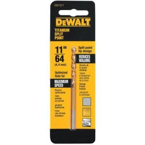DEWALT 11/64 in. Titanium Split Point Drill Bit DW1377