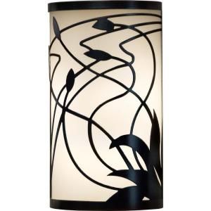 Filament Design 1 Light 12 in. Outdoor Black Wall Sconce with Opal White Shade DISCONTINUED LX CL2003BLKOA01