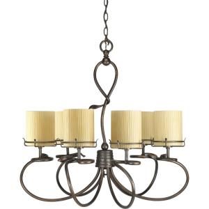 Thomasville Lighting Willow Creek Collection Weathered Auburn 6 light Chandelier DISCONTINUED P4132 114