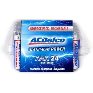 24 of AAA ACDelco Alkaline Batteries with Recloseble Box AC252