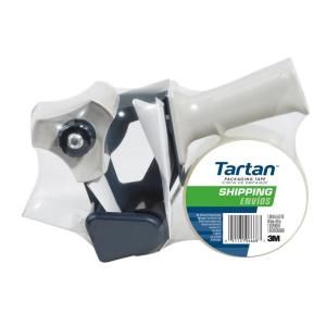 Tartan 2 4/9 in. x 1 8/9 in. x 163 4/5 ft. Pistol Grip Packaging Tape Dispenser with Clear Packaging Tape 3710 PD DC