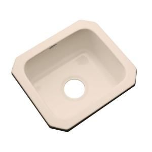 Thermocast Manchester Undermount Acrylic 16x13.5x7 in. 0 Hole Single Bowl Entertainment Sink Peach Bisque 17007 UM